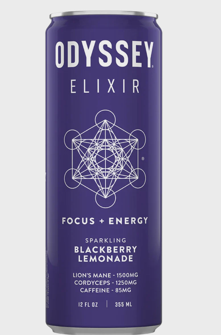 Odyssey Mushroom Focus + Energy Elixir - Sparkling Blackberry Lemonade (Single)